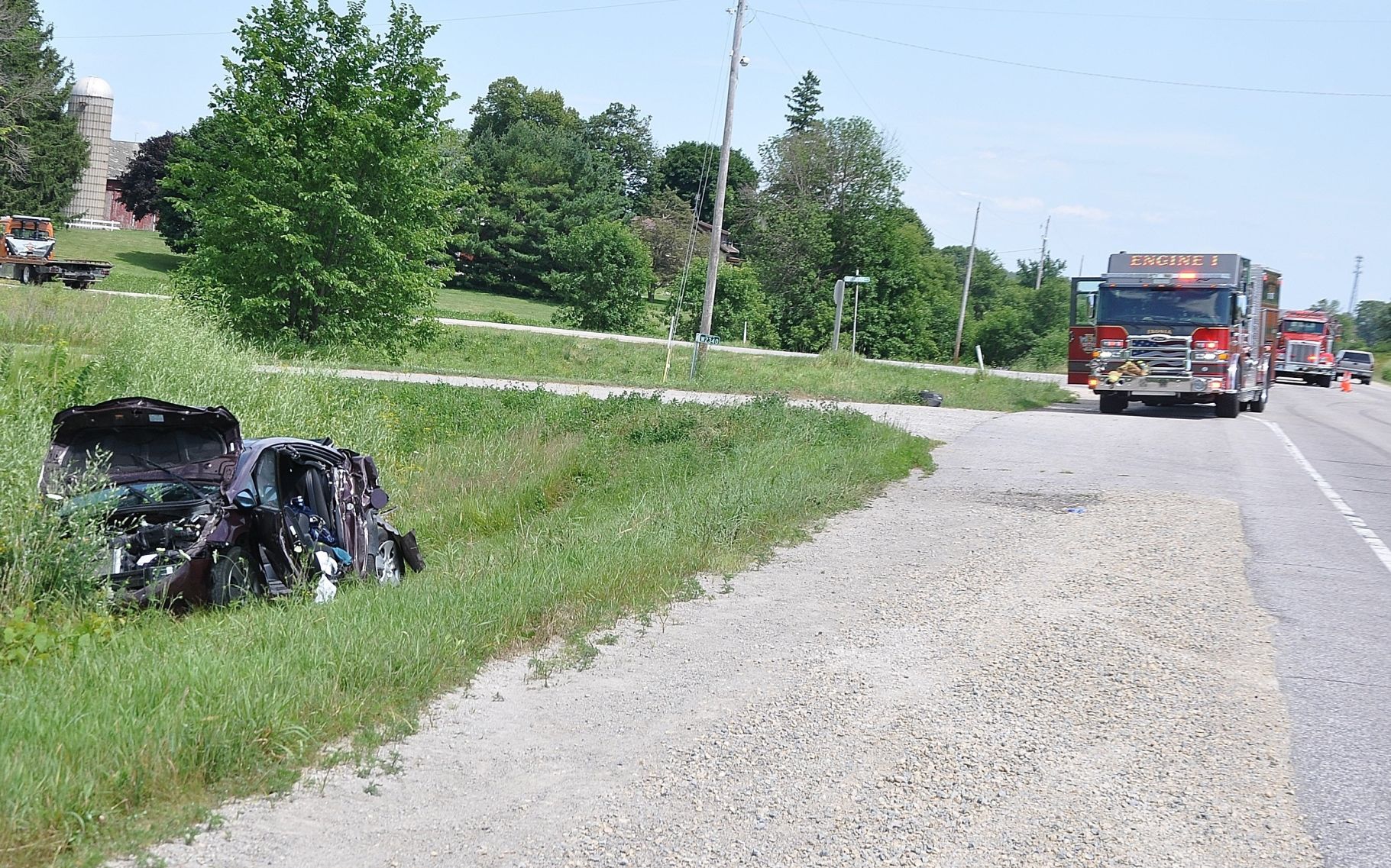 Non-fatal crash on Highway 16